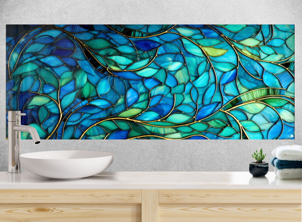 Ocean Breeze - Glass Kitchen Backsplash-BacksplashArtworks