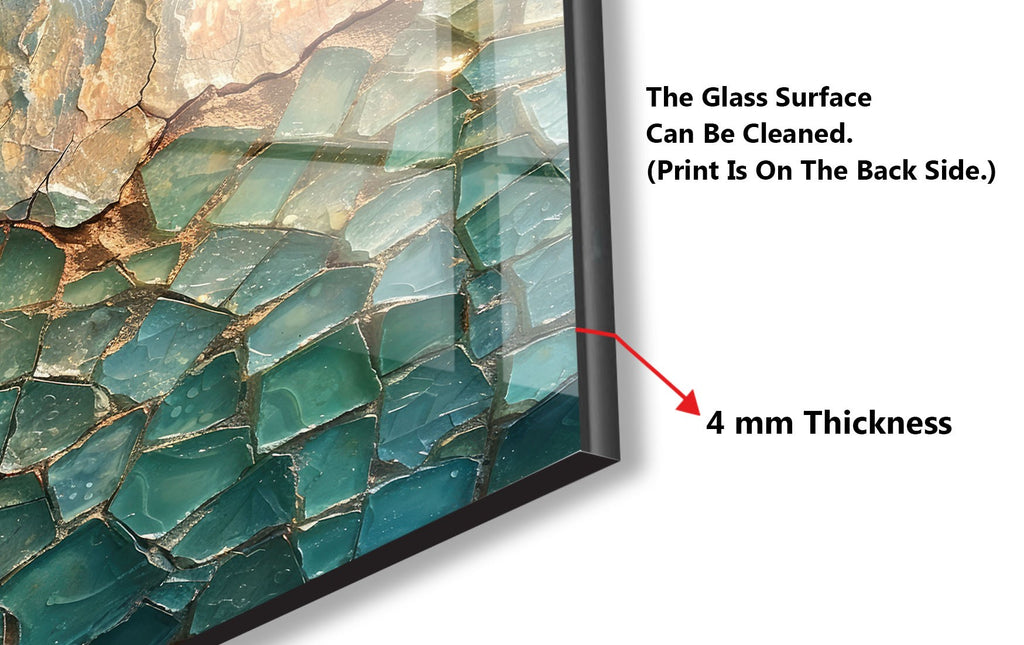 Ocean Breeze - Tempered Glass Kitchen Backsplash-BacksplashArtworks