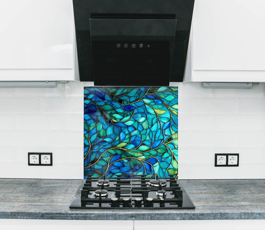 Ocean Breeze - Glass Kitchen Backsplash-BacksplashArtworks