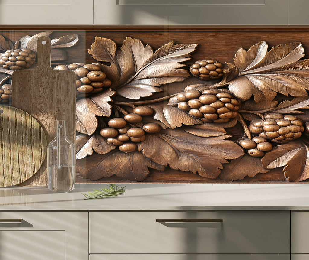 Bronze Berry - Glass Kitchen Backsplash-BacksplashArtworks