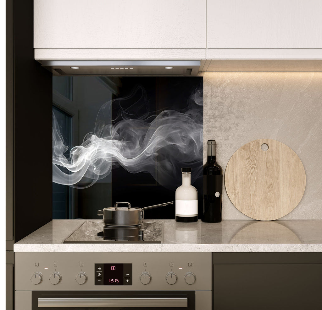 a stove top oven sitting inside of a kitchen