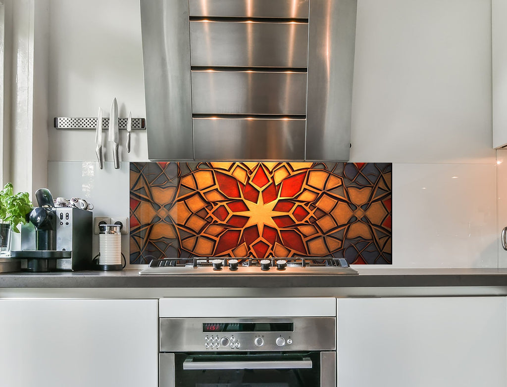 a stove top oven sitting inside of a kitchen