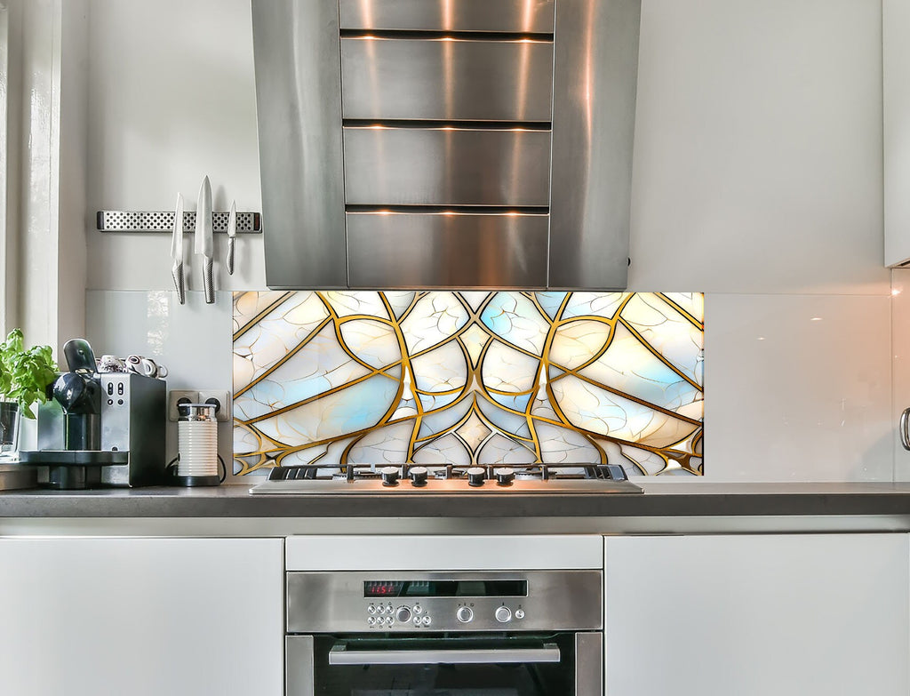 a stove top oven sitting inside of a kitchen