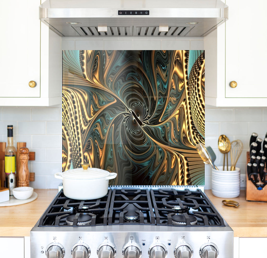 a stove top oven sitting inside of a kitchen