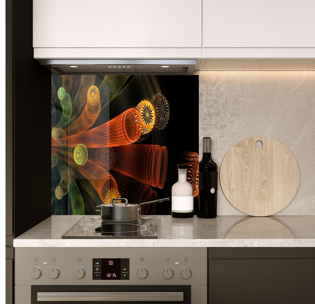 a stove top oven sitting inside of a kitchen