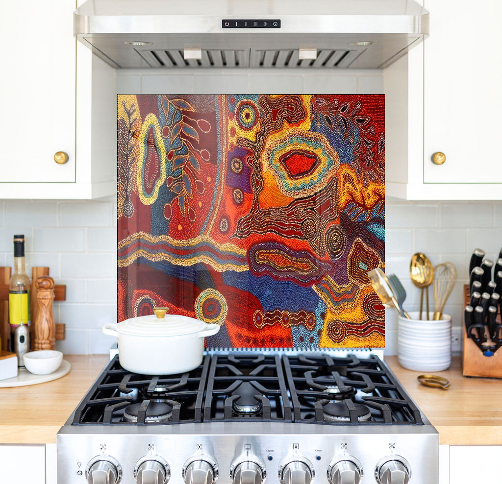 a stove top oven sitting inside of a kitchen