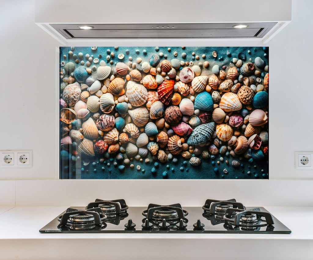 a picture of a bunch of seashells on a stove