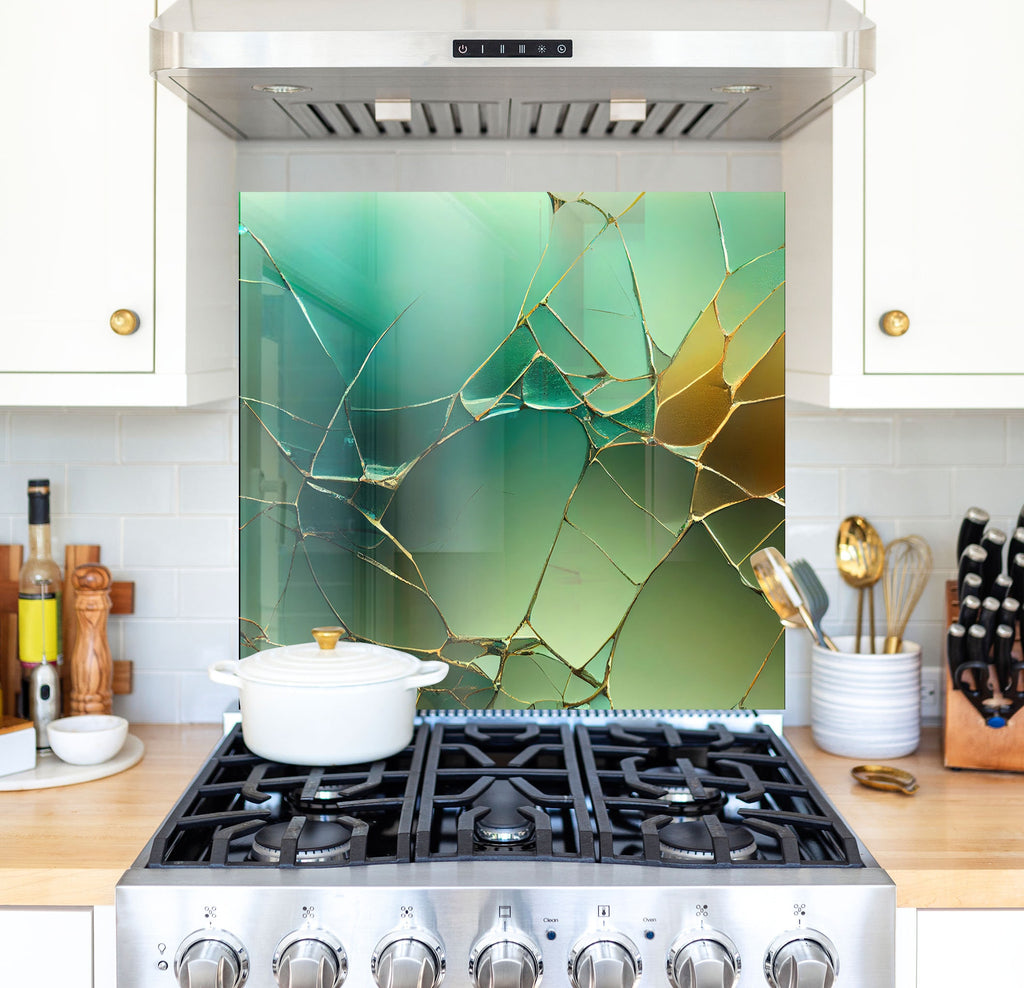 a stove top oven sitting inside of a kitchen