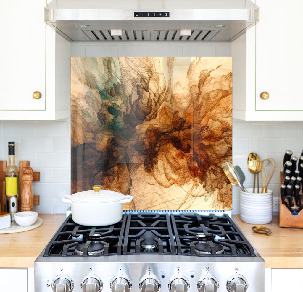 a stove top oven sitting inside of a kitchen