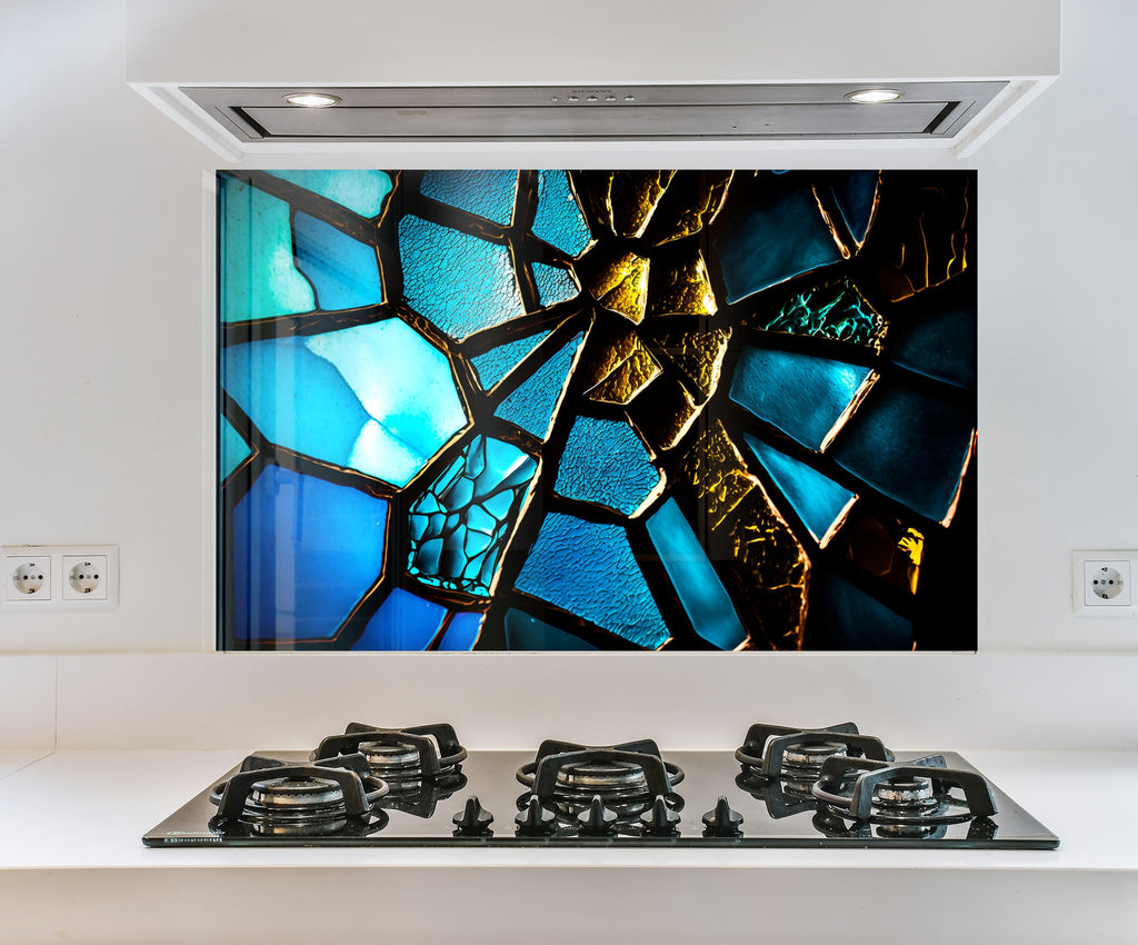 a picture of a glass window over a stove top