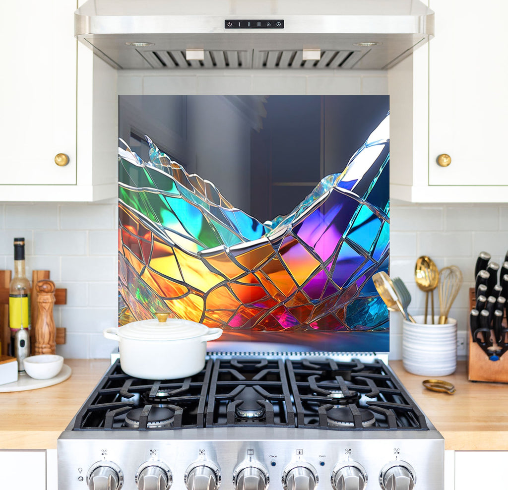 a stove top oven sitting inside of a kitchen