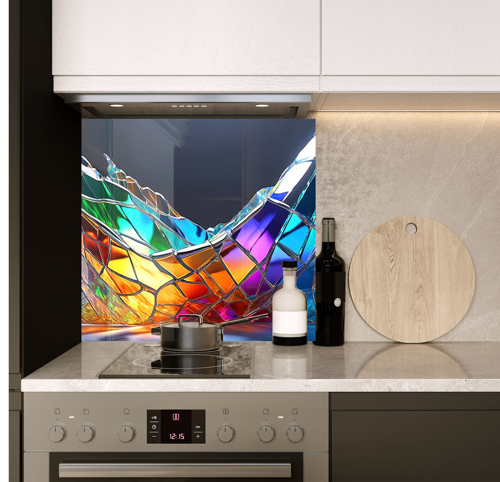 a stove top oven sitting inside of a kitchen