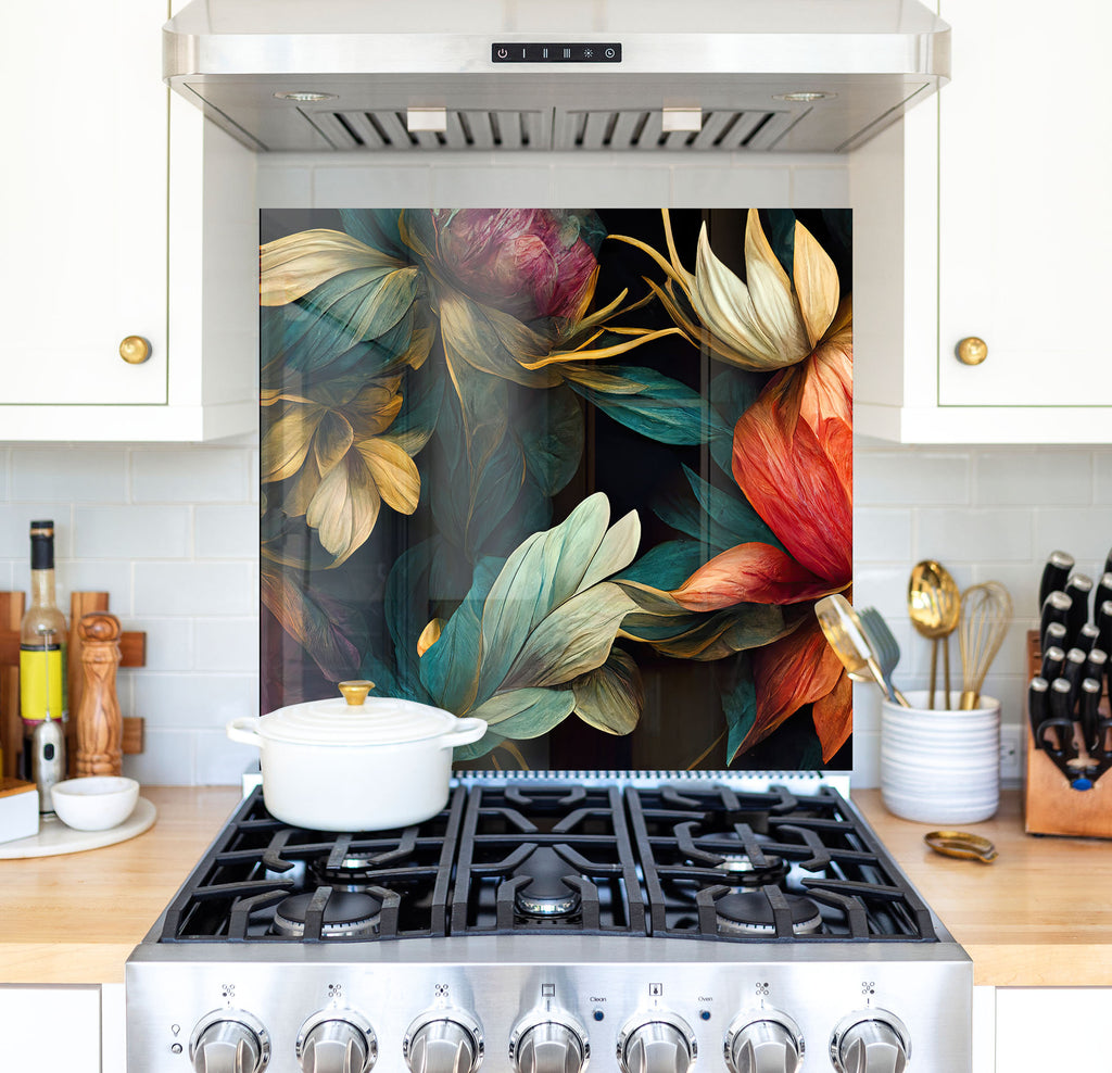 a stove top oven sitting inside of a kitchen