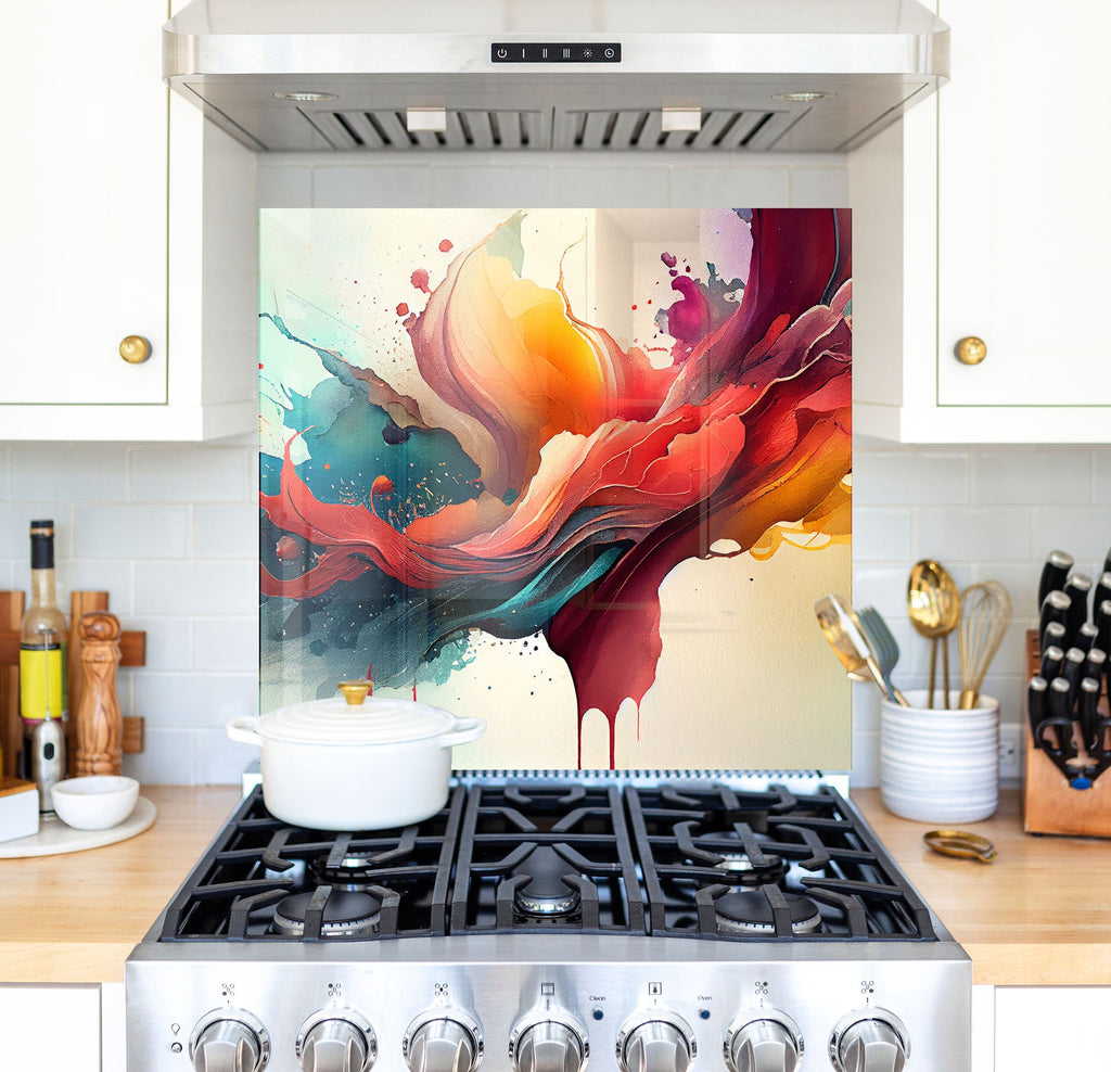 a stove top oven sitting inside of a kitchen