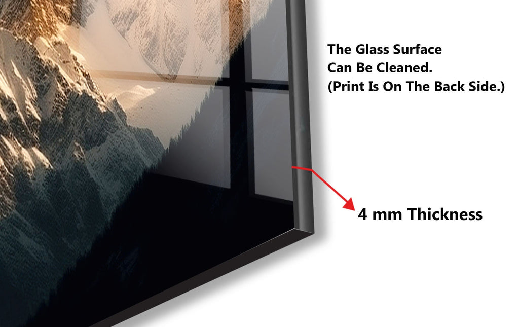 a picture of a mountain is shown through a window