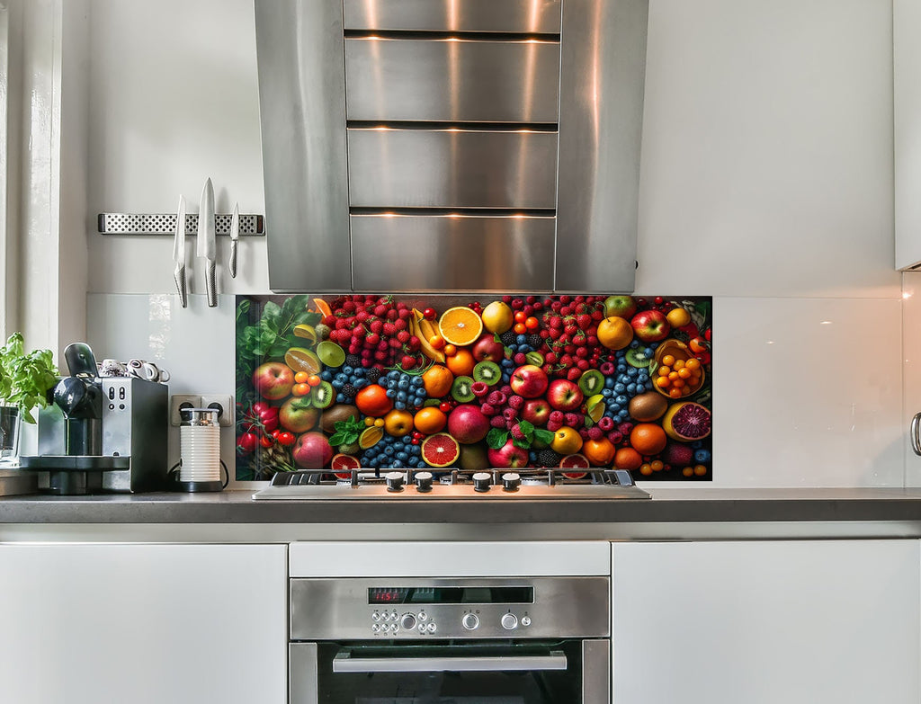 a kitchen with a stainless steel stove top oven