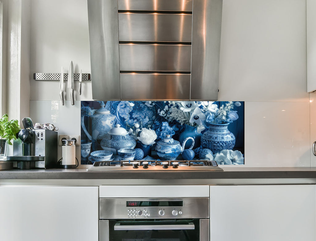 a stove top oven sitting inside of a kitchen