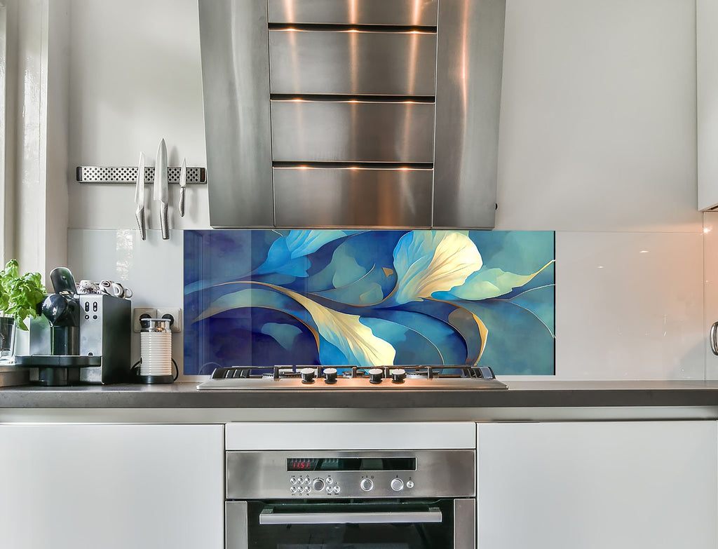 a stove top oven sitting inside of a kitchen