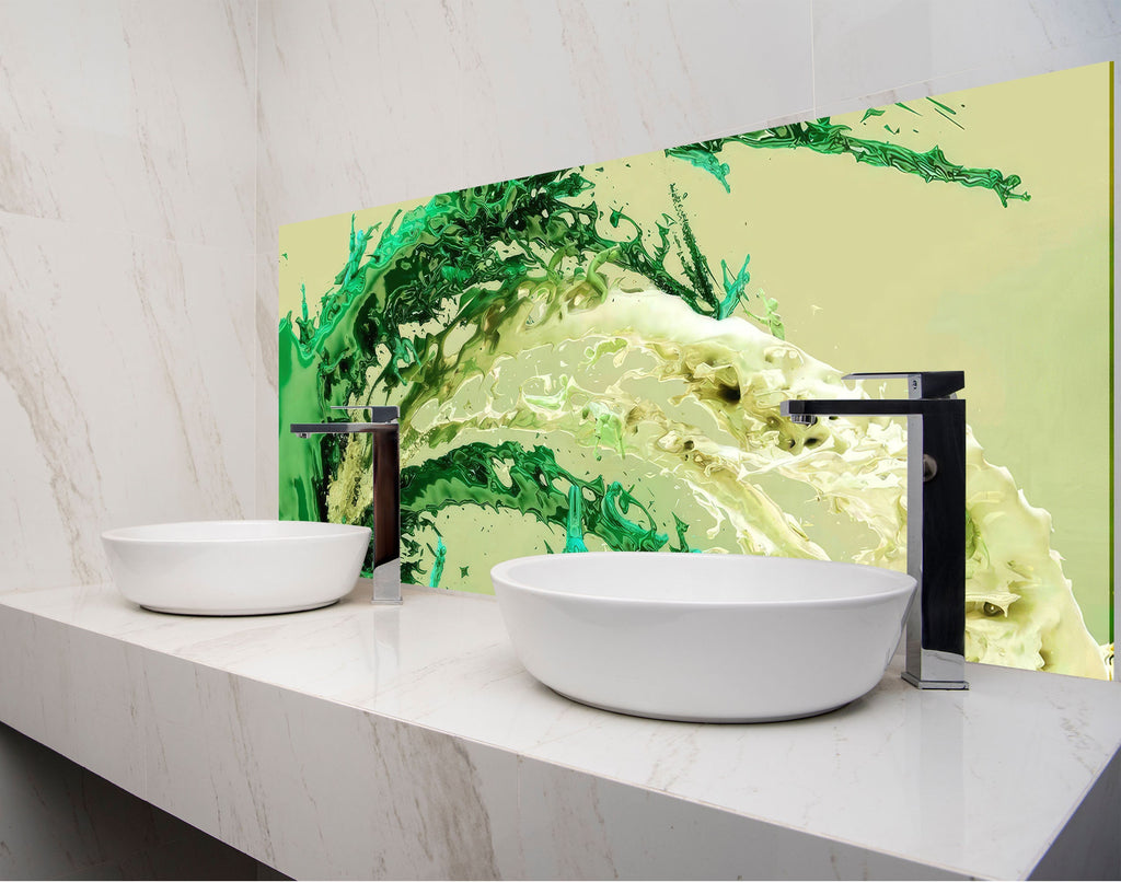 two white bowls sitting on top of a counter