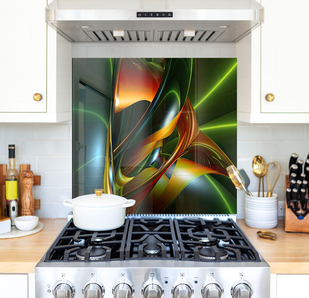 a stove top oven sitting inside of a kitchen