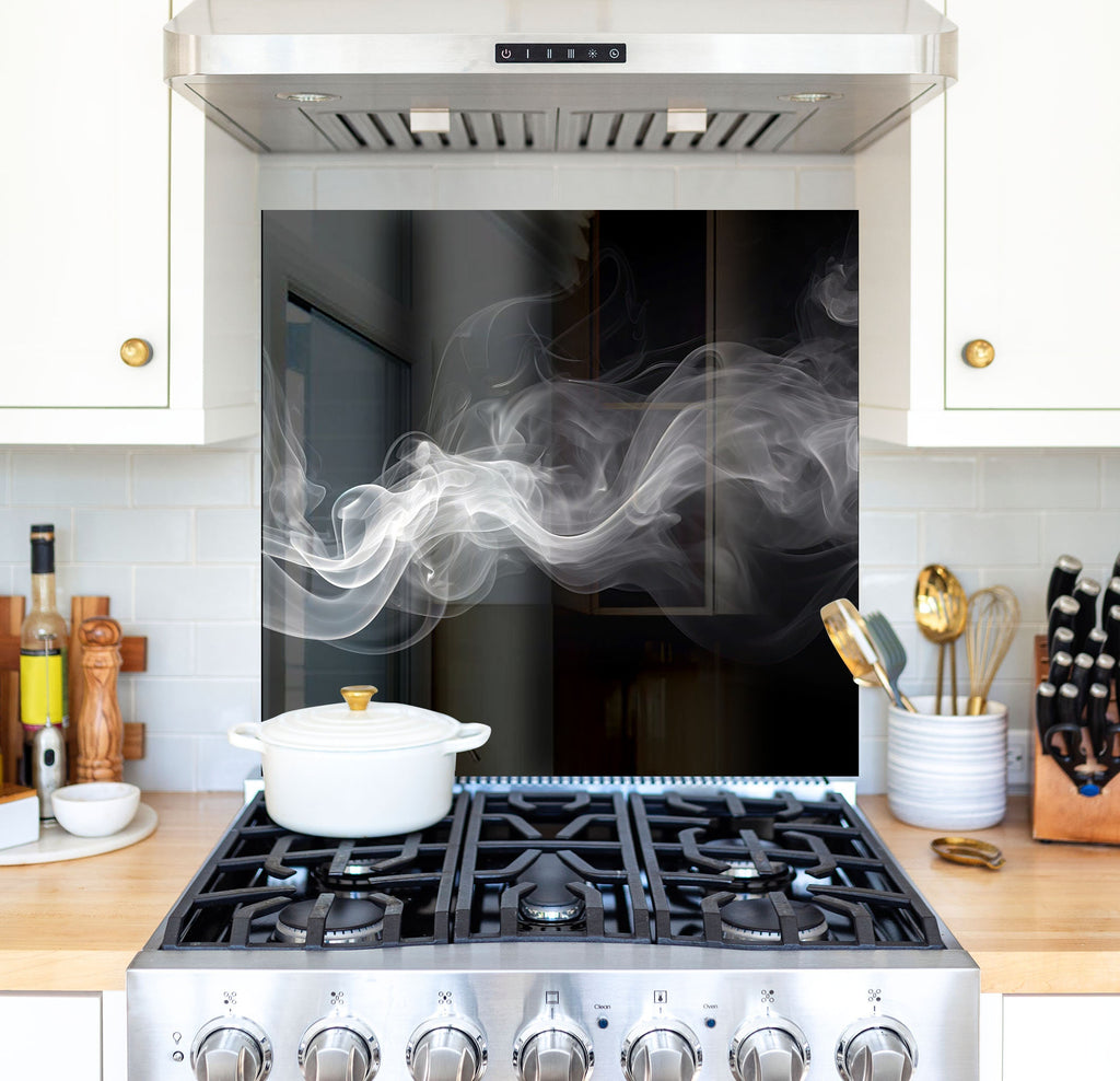 a stove top oven sitting inside of a kitchen