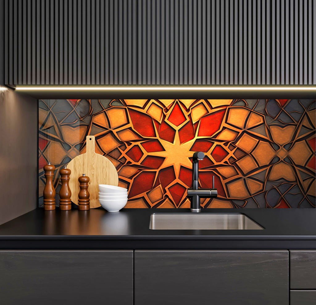 a kitchen with a sink and a counter top