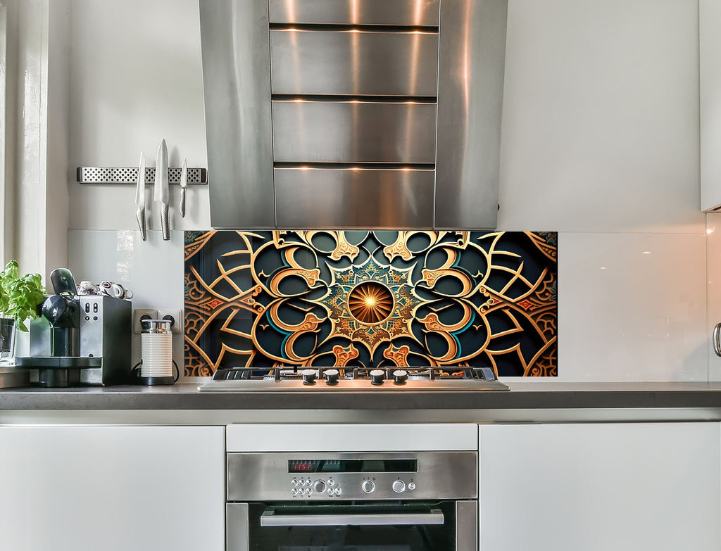 a stove top oven sitting inside of a kitchen