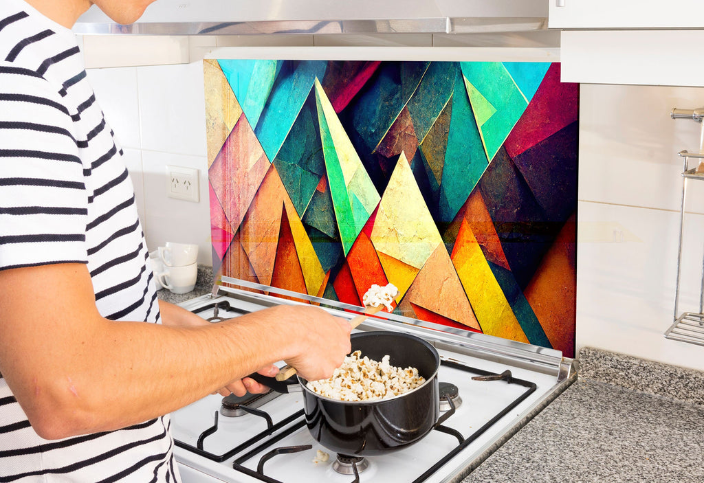 a man is cooking popcorn on the stove