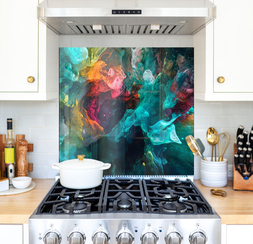 a stove top oven sitting inside of a kitchen