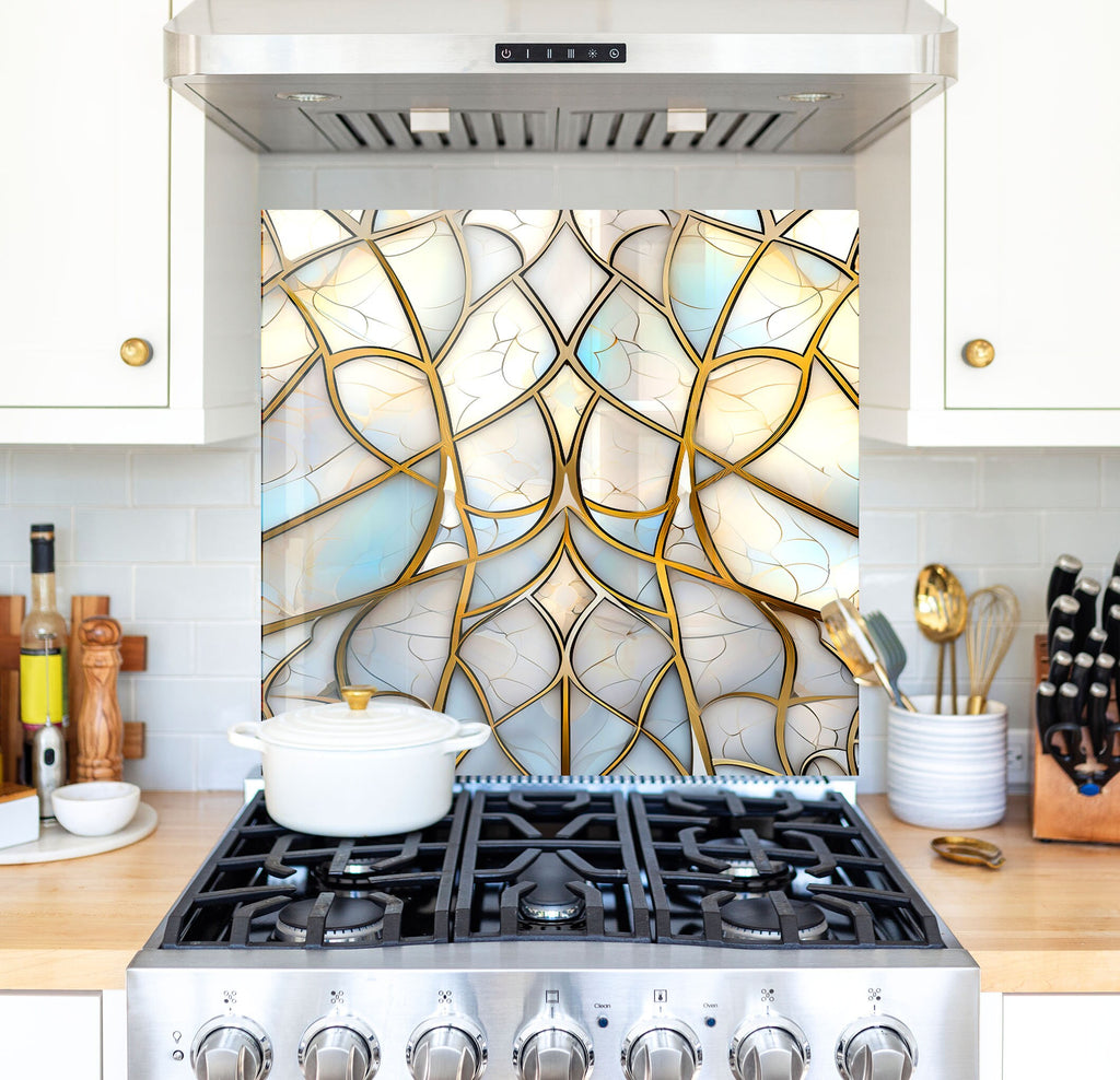 a stove top oven sitting inside of a kitchen