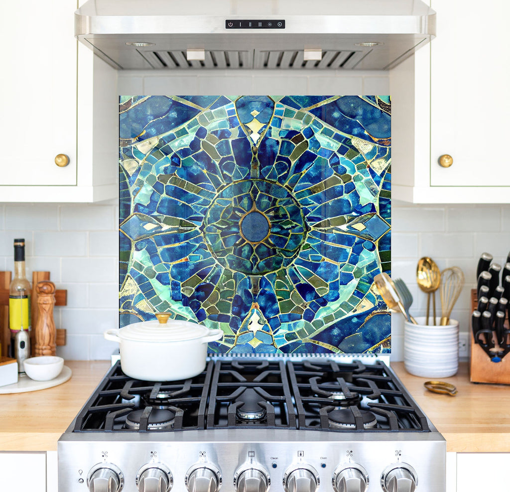 a stove top oven sitting inside of a kitchen