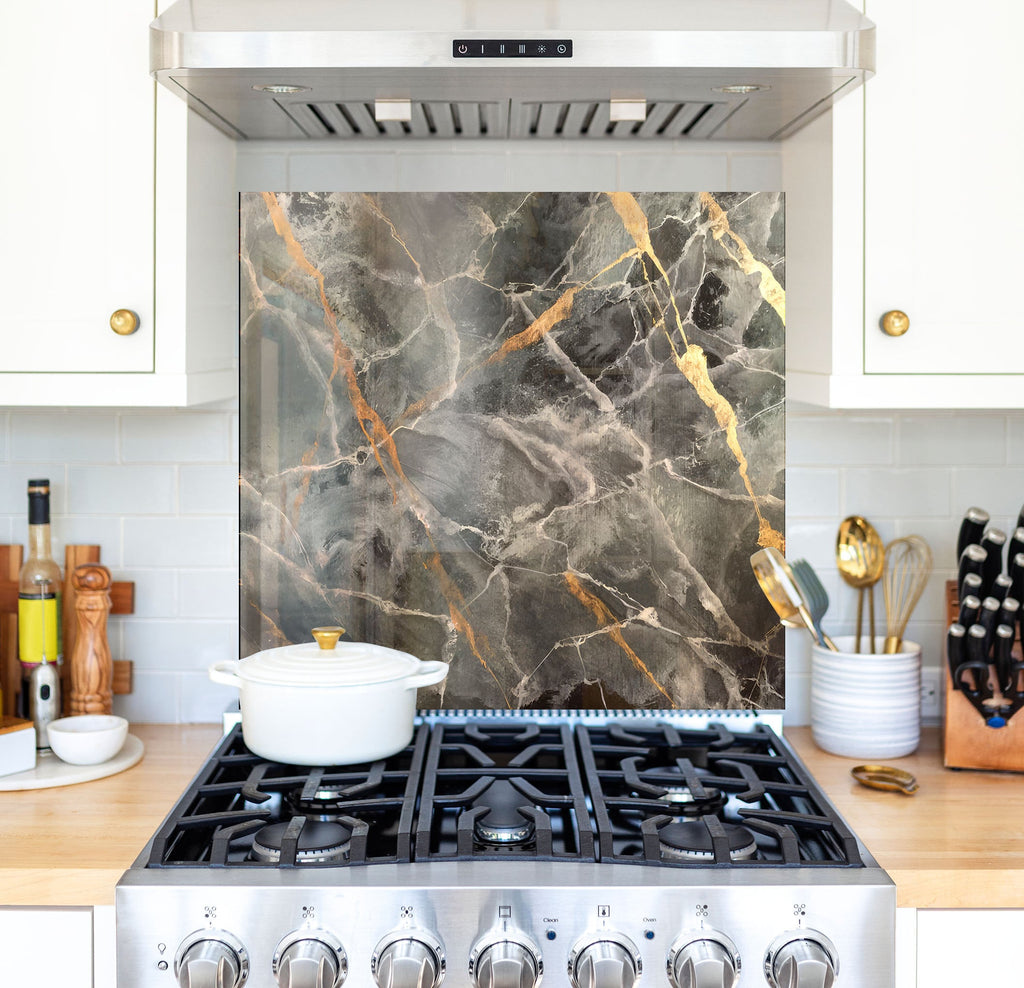 a stove top oven sitting inside of a kitchen