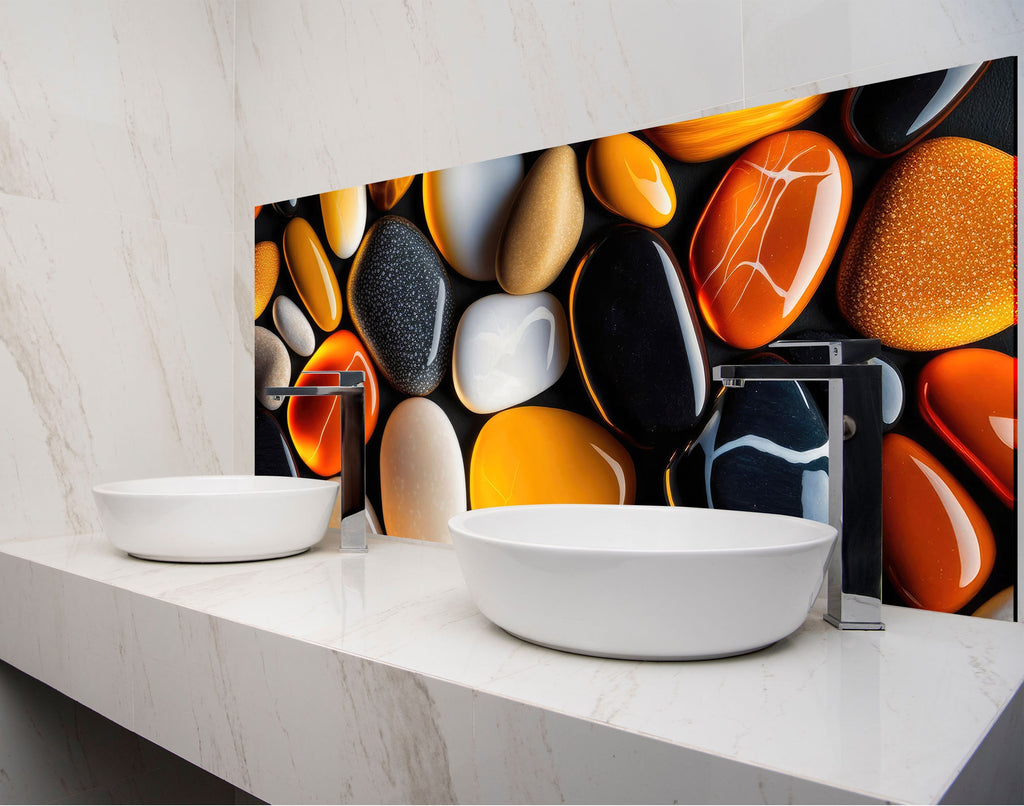 two white bowls sitting on top of a counter