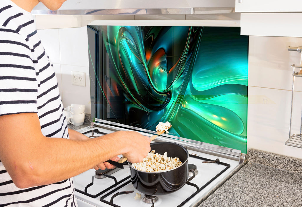 a man is cooking popcorn on the stove