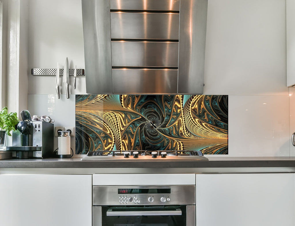 a stove top oven sitting inside of a kitchen