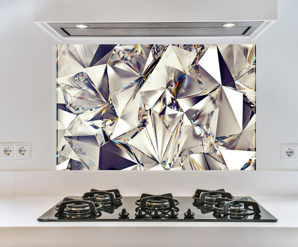 a stove top with a picture of a diamond on it