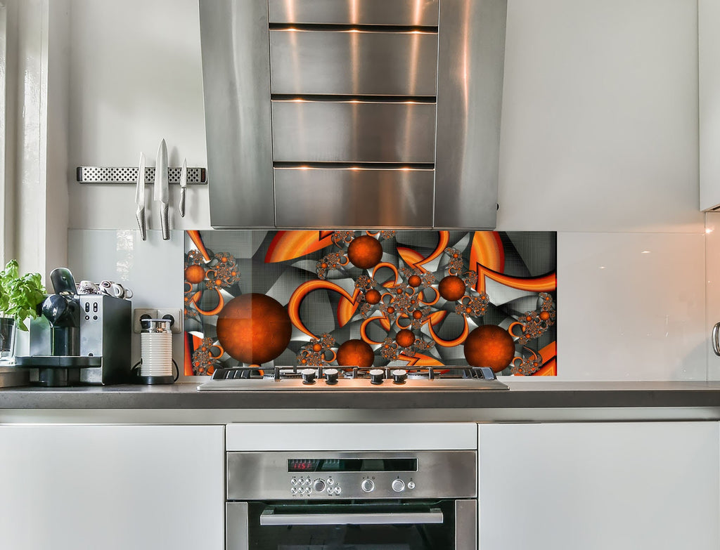 a stainless steel stove top oven sitting inside of a kitchen