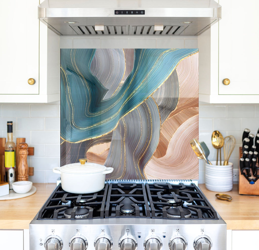 a stove top oven sitting inside of a kitchen