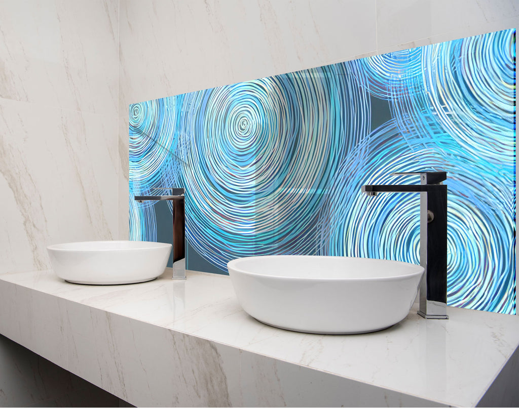 a couple of white bowls sitting on top of a counter