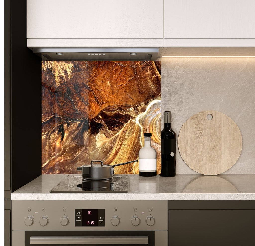 a stove top oven sitting inside of a kitchen