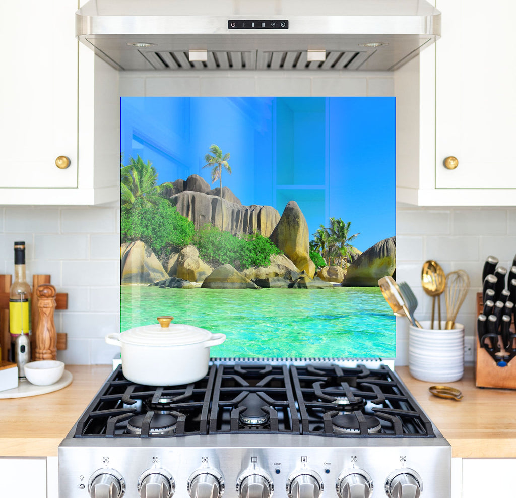 a stove top oven sitting inside of a kitchen