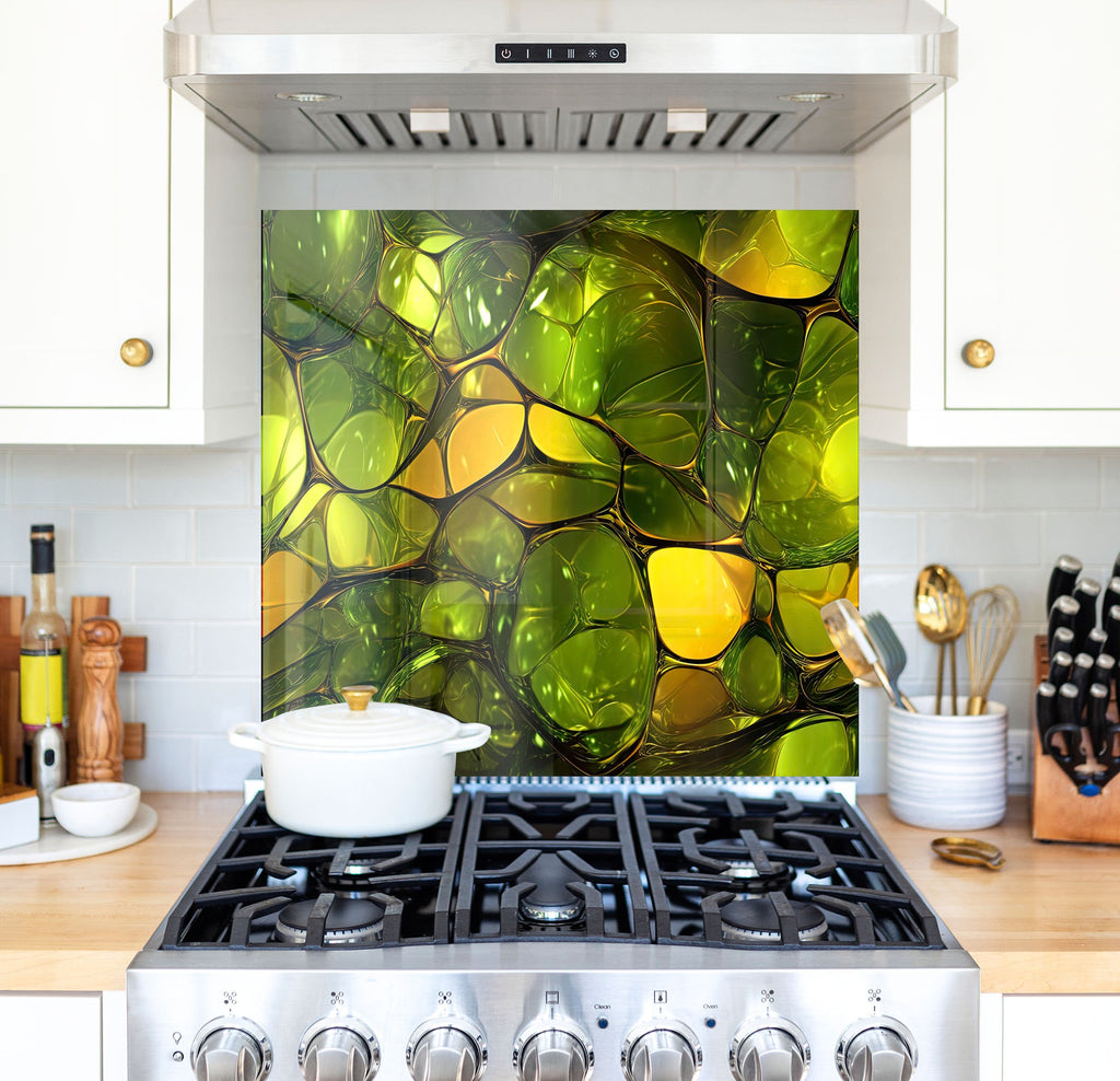 a stove top oven sitting inside of a kitchen