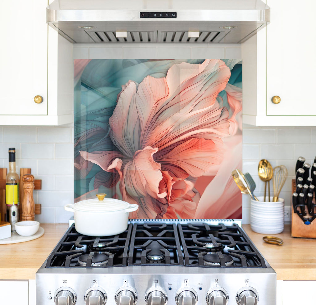 a stove top oven sitting inside of a kitchen