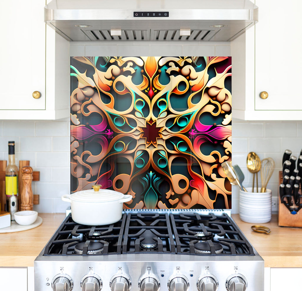 a stove top oven sitting inside of a kitchen