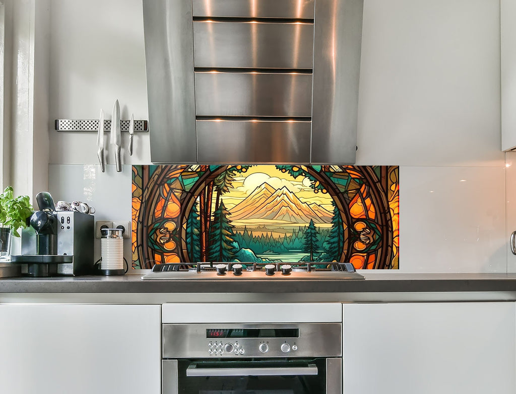 a stove top oven sitting inside of a kitchen