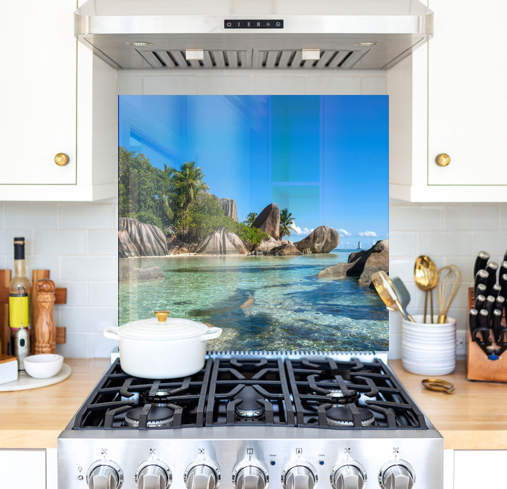 a stove top oven sitting inside of a kitchen