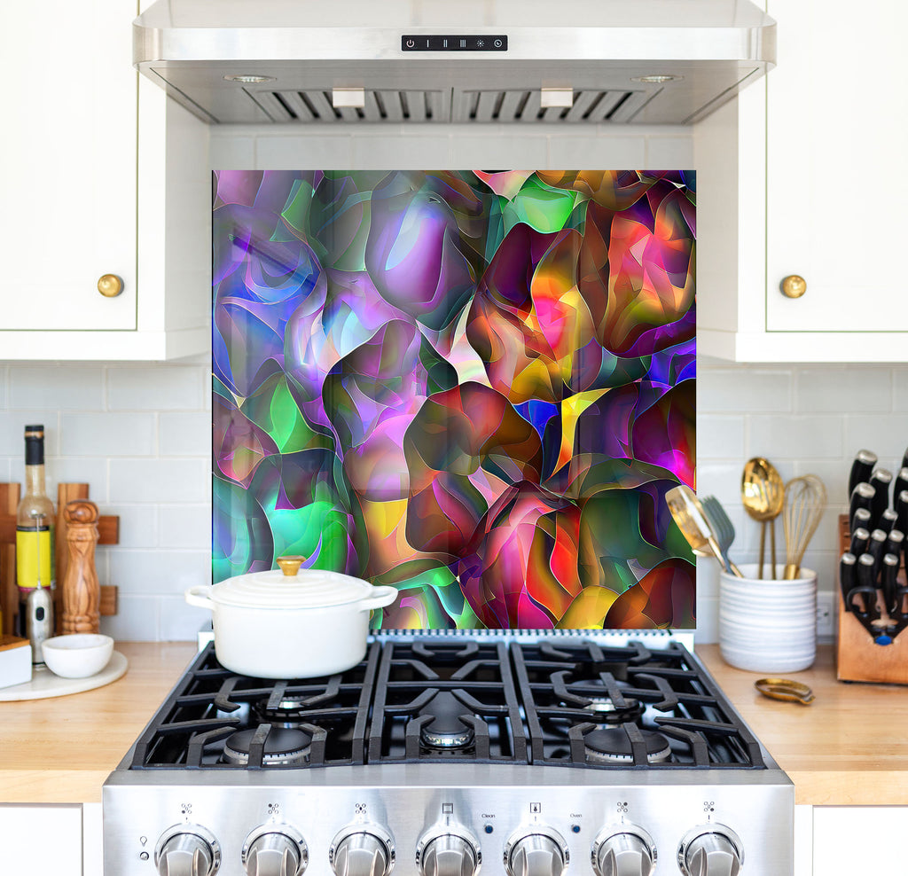 a stove top oven sitting inside of a kitchen