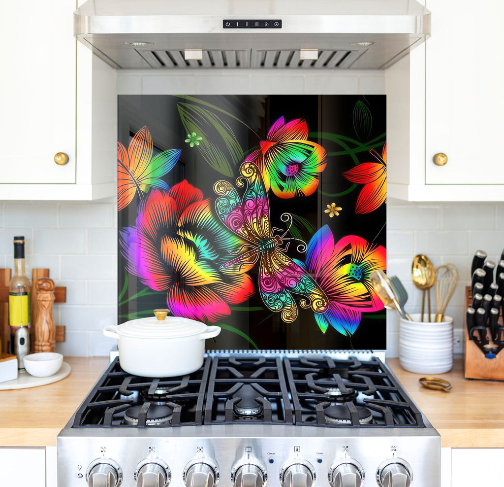 a stove top oven sitting inside of a kitchen