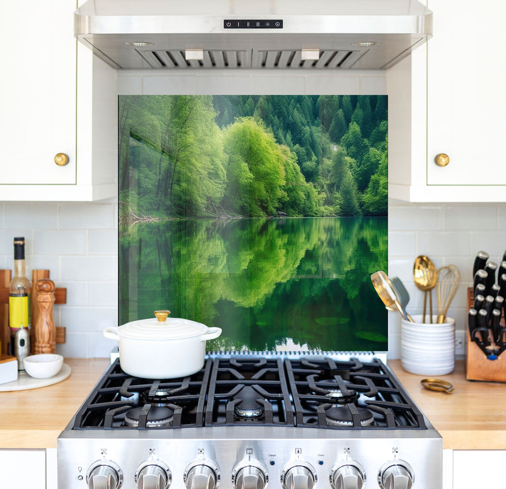 a stove top oven sitting inside of a kitchen