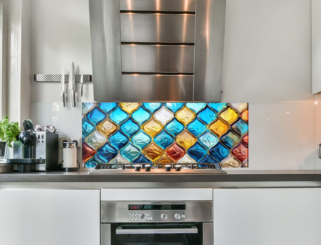 a stove top oven sitting inside of a kitchen